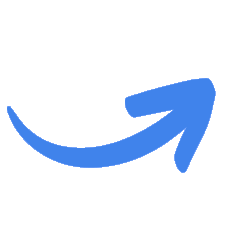 Blue curved up arrow icon