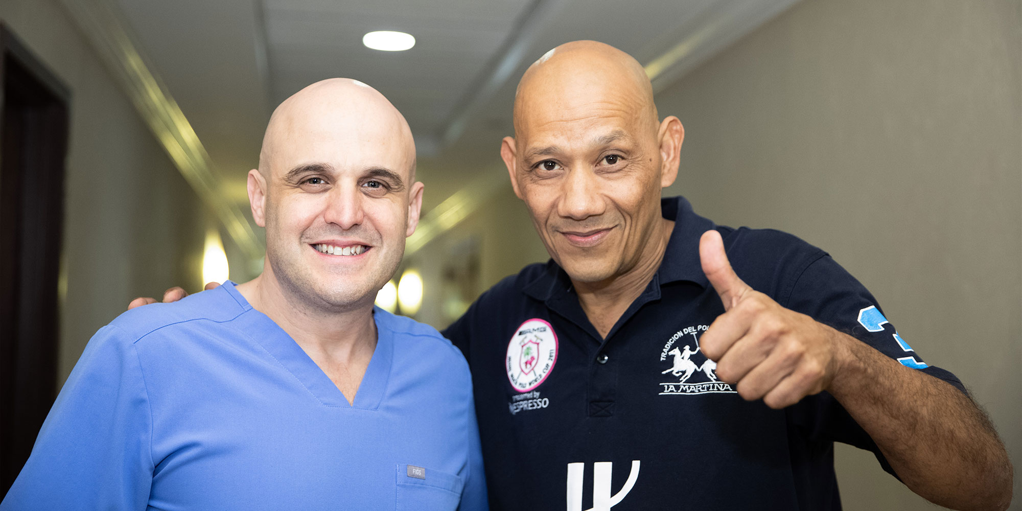 Dentist with patient
